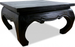 livasia Suur oopiumilaud 86 x 86 cm T&auml;ispuidust kohvilaud Must