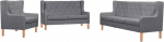 3-osaline diivanikomplekt Kangas diivan Pehmendusega diivan Lounge diivan Diivan Pehmendusega m&ouml;&ouml;bel Elutoa diivan disain Diivan Kangas puidust raam Hall 1-Seater + 2-Seater + 3-Seater