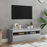 Sonoma TV kapp Hall 100 x 35 x 40 cm LED Lowboard RGB valgustusega puidust statiiv Kaasaegne disain Hoiuruum elutuppa ja magamistuppa