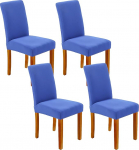 Tooli katted Slipcovers Set of 4, eemaldatav pestav Stretch s&ouml;&ouml;gitooli kaitsja, elastsed toolikatted s&ouml;&ouml;gitoa, hotelli, restorani, istme katted, Blue2