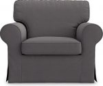 MASTERS OF COVERS Asenduskate IKEA Ektorp toolile, Toolikate, Toolikate Ektorpile, Ektorp toolikate, Ektorp toolikate, Ektorp katted, 104 cm x 88 cm x 88 cm (puuvillane, tumehall)