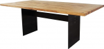 S&ouml;&ouml;gilaud Manhattan Solid Heartwood Beech 220 x 100 cm Disainerlaud t&auml;ispuidust toorterasest lauaraamiga, puidust laud metallist terasest, Premium s&ouml;&ouml;gilaud disain s&ouml;&ouml;gilaud eksklusiivne