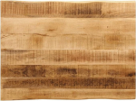 Gecheer Tischplatte mit lebenden Kanten, 80 x 60 x 2,5 cm, Massivholz, unbehandeltes Mangoholz, Tischplatte f&uuml;r K&uuml;chentisch, Tischplatte f&uuml;r Esstisch, Tischplatte aus Holz, P370668