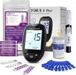 FORA Duo 2-in-1 (veresuhkru, ketoon) Bluetooth veresuhkru monitor koos 10 ketoontestribaga