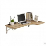 Folding Desk Wall Mounted Space Saving Corner Computer Desk, Multifunctional Floating Desk for Home, Office, Yellow, 120 x 60 x 40 cm, Easy Installation and Stylish Design