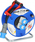 Brennenstuhl Garant CEE 2 IP44 Industrie-/Baustellen-Kabeltrommel 25m (H07RN-F 3G2,5 Kabel, Kabeltrommel mit 2 CEE-Steckdosen, f&uuml;r den st&auml;ndigen Einsatz im Au&szlig;enbereich IP44, Made in Germany) blau
