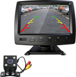 OBEST Tagfahrkamera Auto Set mit FM Radio Bluetooth Musik, Tagblickkamera mit 4.3" Bildschirm Monitor, Nachtsicht Parkplatzkamera + Display Kit f&uuml;r 12V Bus Van LKW SUV Transporter Wohnwagen