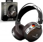 audio pirates Over-Ear k&otilde;rvaklapid, ehtsad puidust k&otilde;rvaklapid, tipp-HiFi heli, k&otilde;rvaklapid koos &uuml;mbrisega, 3 m kaabel + 1,5 m kaabel koos mikrofoniga ja 3,5 mm ja 6,3 mm adapteriga - HiFi k&otilde;rvaklapid