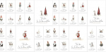 Weihnachtskarten mit Umschlag Set 30 Skurrile Weihnachtsm&auml;nner und lustige Rentiere - Klappkarten Weihnachtsgru&szlig;karten (Packung mit 2)