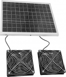 P&auml;ikesepaneelide ventilaatorite komplektid, 75 W IPX7 tihendavad topeltventilaatorid p&auml;ikeseventilatsiooni jaoks, p&auml;ikesepaneelide v&auml;ljapuhuri ventilaatorid kasvuhoonele, v&auml;ikestele kanalaudadele, varjualustele, koeramajadele