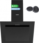 COMFEE CH60J78EM4A2B pliidikupu 60 cm A++, peak&uuml;lmik 60 cm ringlus- ja v&auml;ljat&otilde;mbe&otilde;hk, 380 m&sup3;/h &otilde;huvool, LED, v&auml;ljat&otilde;mbekupu koos aktiivs&ouml;efiltriga, must