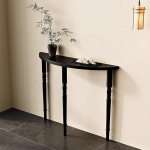 Konsolentisch Schmal aus Massivholz, Retro flurtisch, Sofatische Hinter dem Sofa, Sofast&auml;nder f&uuml;r Eingangsbereich, Flur, Wohnzimmer und Foyer(Black,100 * 25 * 80cm/39 * 10 * 31in)