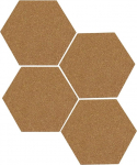 FORVOLWCO 4 korgilehe komplekt isekleepuvad korgipaneelid tugeva liimiga, kuumakindel korgimatt DIY mudeli tegemiseks k&auml;sit&ouml;&ouml;ks Pin Board Cork Tile (suurus: Hexagon)