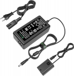 Gonine AC-PW20 toiteallikas NP-FW50 Dummy akukomplekt Sony Alpha ZV-E10 A7 A7R A7S A7II A7RII A7SII A6500 A6400 A6300 A6100 A6000 A5100 A5000 RX100 II II III IV IV NNEX-3 NEX-5 NEX-7 jaoks