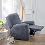 Pakk 4 Recliner katted taskutega, paks Jacquard Recliner katted, pestav Spandex Diivan Cover, Lazy Boy katab m&ouml;&ouml;bel, kaitsja, Hall, Sinine