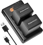 DSTE 2 x NP-FV100 (5700 mAh/7.4 V) akulaadija &uuml;hildub Sony DCR-SR15, DCR-SR21, DCR-SR68, DCR-SR88, DCR-SX15, DCR-SX21, DCR-SX44, DCR-SX45, DCR-SX63, DCR-SX65, DCR-SX84 DCR-SX85 kaameraga.