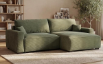 BUDWING Lauren 3-kohaline diivanvoodi - p&ouml;&ouml;ratav lamamistool koos panipaigaga - kaasaegne disain, vastupidav kangas 380 g/m&sup2; - 269 x 158 x 96 cm - metsaroheline