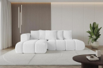 ALTDECOR nurgadiivan magamisfunktsiooniga ja voodikastiga nurgadiivan nurgadiivan L-kujuline diivanvoodi pikendatav elutoa diivanvoodi Cauchsofa Cloud-L-v1 289 x 180 x 40 cm valge