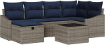 vidaXL Diivan Set mit Kissen 3 pcs Poly-Rattan, Garten & Terrasse, strapazierf&auml;hige modulare Sitze, leichtes, UV-best&auml;ndiges Material, M&ouml;bel f&uuml;r drau&szlig;en