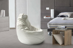 Talamo Italia - Annachiara Pouf, pouf, &ouml;konahast, 100% Made in Italy, 70 x 70 x 110 cm, valge
