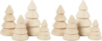 Puidust j&otilde;ulupuud, K: 3,3 + 4,3 + 5,3 + 6,3 cm, D: 2,3 + 3 + 3,2 + 4 cm, Empress Wood, 4 tk (2 tk).