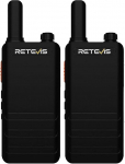 Retevis RT622P Walkie Talkie, 1620 mAh PMR446 k&auml;siraadio, USB-C laetav, poe VOX k&auml;ed-vabad, Ultra Thin Radio Pro perekonnale, jalgrattas&otilde;idule (2 tk, must)