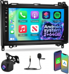 NHOPEEW 2G + 64G autoraadio Mercedes Benz A/B/V klassile W169 B200 W639 Vito Viano Sprinter - Wireless Carplay & Android Car - 9-tolline raadio - WiFi EQ GPS Mirror Link FM RDS + AHD tagakaamera