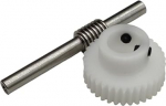 Hammasratas 1 komplekt 0,8 M 1:30 hammasratas Worm Shaft 6 mm 8 mm 10 mm 12 mm Sisemine auk 0,8 moodul 30 hammastega POM Mehaaniline j&otilde;u&uuml;lekandemehhanism (12 mm puur)