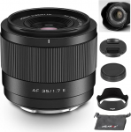 VILTROX 35 mm F1.7 E-Mount APS-C Lens for Sony E, STM Autofocus Lens for Sony E-Mount Camera FX3 A7C A7RII A7SII A7II A7RIII A7IV A7RIV A9 A1 ZVE1 A93 A6700 A6600 A6500 A6400 ZV-E100 FX30