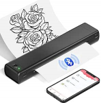 COLORWING A4 mobiilne printer, termoprinter Bluetoothiga, kaasaskantav printer mobiiltelefoni ja t&auml;toveeringu jaoks, toetab A4 termopaberit ja t&auml;toveeringupaberit, &uuml;hildub Android iOS Maciga