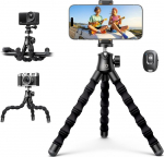 Lamicall Handy Stativ, Mini Stativ f&uuml;r Smartphone - [Ultra Kompakt & Leicht] Flexibles Handystativ mit kabellose Fernbedienung, 360&deg; Pocket Tripod Handyhalterung Stativ f&uuml;r GoPro, Kamera, iPhone 17 16