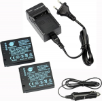 DSTE&reg; 2-pack asendusaku DMW-BCJ13E ja DC57E reisilaadija &uuml;hilduv Lumix DMC-LX5 DMC-LX5GK DMC-LX5K DMC-LX5W DMC-LX55 kaamerale DMC-LX55