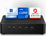 Mini PC 16GB DDR4 + 1000GB SSD, Mini arvuti, Intel Core i7 (3.0GHz), Gigabit Ethernet, HD, Wi-Fi, BT Office 365 lauaarvuti