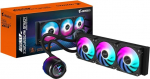 GIGABYTE Aorus Waterforce X II 360 AIO vedelik CPU jahuti - 3 x 120 mm ARGB ventilaator, t&auml;isv&auml;rviline LCD, Daisy Chain, &uuml;hildub Intel LGA 1851 ja AMD AM5-ga