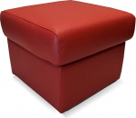 Quattro Meble Real Leather Stool 50 cm x 50 cm Hinged with Storage Space Cowhide Stool Seat Cube Footstool Upholstered Stool Real Leather Puff