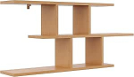 KUBUTKU Dekoratiivne seinariiul 2 riiuliga, 100 x 45 x 18 cm, Skandinaavia modernne disain, elutuppa, k&ouml;&ouml;ki, kontorisse, magamistuppa, vannituppa, riiul, raamaturiiul (lepp)