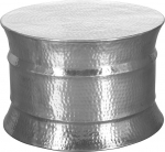 FineBuy Karem kohvilaud, 62 x 41 x 62 cm, alumiiniumist k&uuml;ljelaud, idamaine &uuml;mmargune disain, vasaraga kaetud metallist kohvilaud, kaasaegne kohvilaud disain, salongilaud, india laud, v&auml;ike