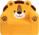 BEJOY laste diivan Ultra Soft Cuddly vahtpolsterdatud laste tugitool, &uuml;hekohaline Sherpa lugemisdiivan poistele ja t&uuml;drukutele, kollane l&otilde;vi