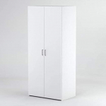 SPACE Armoire de chambre style contemporain - Blanc matt - L 78 cm