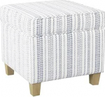 HomePop Home Decor K7342-F2359 Klassikaline nelinurkne sangar, sangar koos panipaigaga elutuppa ja magamistuppa, sinised triibud, suur