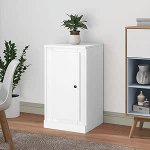 Homvdxl Uksega k&uuml;ljepaneel kapp Elegantne disain kitsas buffetkapp koos hoiukambriga 37,5 x 35,5 x 67,5 cm - 1 tk valge