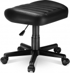 EUREKA ERGONOMIC reguleeritava k&otilde;rgusega ja ratastega tool, kontoritool pehme mugavusega, libisemiskindla alusega, 360&deg; p&ouml;&ouml;rlev tool, istme k&otilde;rgus 35-43 cm (must)