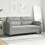 2-kohaline diivan Kahekohaline diivan Diivan Lounge diivan Relax diivan K&uuml;lalissohva Polsterdatud diivan Lamamistoas diivan elutuppa magamistuppa k&uuml;lalistetuppa Helehall 140 cm Mikrokiudkangas