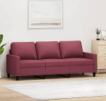 3-kohaline diivan Diivan Lounge diivan L&otilde;&otilde;gastav diivan K&uuml;lalissohva Polsterdatud diivan Elutoa diivan Relax diivan magamistuppa K&uuml;lalistetuba Veinipunane 180 cm kangas