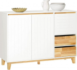 SoBuy FSB75-WN Sideboard k&ouml;&ouml;gikapp kapp kapp koridorikapp buffet kingakapp k&ouml;&ouml;gikapp hoiukapp TV kapp valge naturaalne B x K x P x S x T x H x S x H x S x H x H x S x H x