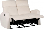 Beliani k&auml;sitsi reguleeritav 2-kohaline diivan Velvet Cream White Relaxing Function Modern Verdal