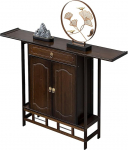 Hiina stiilis Buddha altarilaud Konsoollaud koos hoiuruumiga templitesse, elutuppa v&otilde;i kujude ja kaunistuste esitlemiseks (46.8in/119cm)