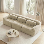 Kondita kokkusurutud diivan, Modulares Sofa aus Pl&uuml;schstoff mit Kissen, ergonoomische Unterst&uuml;tzung, Ohne Montage, frei Kombinierbar f&uuml;r Wohnzimmer Ruhezonen