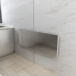Klappbarer Wandtisch f&uuml;r die K&uuml;che, Fr&uuml;hst&uuml;cksbartisch, ausziehbarer Esstisch, Arbeitstisch aus Edelstahl, ideal f&uuml;r kleine R&auml;ume im Homeoffice, Garage, Garten oder Waschk&uuml;che