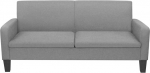 Tidyard 2-kohaline riidest diivan, 2 polsterdatud diivan, helehall/tumehall/kollane valikuline B180cm x D65cm x K76cm